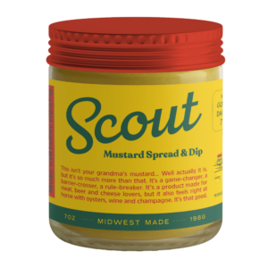 Scout mustard spread and dip 7oz jar